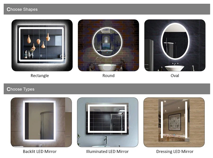 LED Mirror types and shapes LED Mirror types and shapes